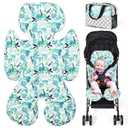 Orzbow Universal Stroller Cooling Pad, Double Sided Car Seat Cooler Liner, Gel Baby Cooling Pad Cushion for Strollers, Car Seats, High Chair, Swing, Cribs, Keep Baby Cool in Summer (Green - Leaves Pattern)