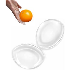 Double Sided Sticky Bra Inserts, Reusable Self Adhesive Silicone Push Up Clear Gel Sticky Breast Enhancers (Large)