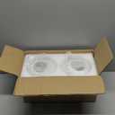 Retisee 2 Pcs 6 Inch Glass Lamp Shade Replacement Milky White Glass Globes Shade Frosted 2.67 Inches Fitter Opening Lighting Fixture Replacement Light Bulb Cover