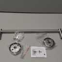 Adjustable Towel Bar, HOMOTEK Economical Bathroom Towel Holder Rod from 12 Inch to 22 Inch Single Towel Racks, Wall Mount Towel Rail, Towel Hanger Hook for Kitchen(1 Pack Brushed Stainless Steel)
