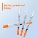 1ml/cc 29G 1/2" Syringes with Needle, 100 Pack