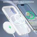 BENTOBEN for iPhone 16 Case, iPhone 16 Magnetic Case [Compatible with MagSafe] Translucent Matte Frosted Slim Shockproof Women Men Girls Boy Protective Phone Case Cover for iPhone 16 6.1",White