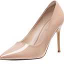 Elisabet Tang Women's High Heels Pumps Closed Pointed Toe Stiletto 4inch Heels Classic Office Special Dressy Wedding Pump Shoes, 7.5 Size