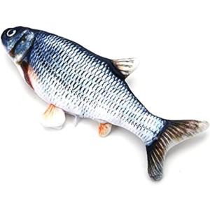 Cat Toys Catnip Automatic Flip Fish Dolls, Cat Toys, Applicable to All Kinds of Cats, USB Electric Mobile pet Toys, Electric Puppet Fish, Suitable for Cats