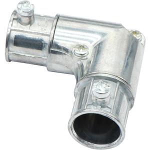 Xadnitu 10 Pieces 1/2" EMT to EMT 90 Degree Connector, Inside Corner Pulling Elbows, Metallic Die-Cast Capped Coupling Conduit Fitting for Factory, Garden Pipes