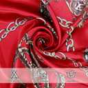 Ciormis 35" Silk Head Scarf for Women, 4 Pcs Satin Hair Scarf Square Silk Bandana Top Neck Scarves Hair Wraps for Sleeping (U1-fashion Leopard-set24)