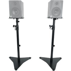 Rockville RVSM5 Pair Studio Monitor Bookshelf Speaker Stands w/Adjustable Height Black