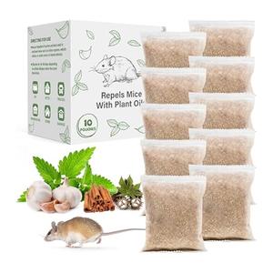 Pest Repellent Pouches, 10 Pack Peppermint Oil Repellent for Mouse, Roach, Rodent, Spider, Ant, Mice, Rats, Pest Control Indoor & Outdoor, Natural Mouse Deterrent Replace Traps Family & Pet Safe