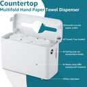 C-fold Paper Towel Dispenser XXLarge - Heavy DutyWide-Design Countertop Folded Paper Towel Dispenser with Lid300-Sheet Large Capacity for Hand Towel, White