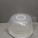 3 Pack Round Cake Carrier Set, 12/8/9 inch Portable Cake Transport Container with Lid and Handle, Cake Holder with Cover Storage Container for Bundt Cakes Cupcakes & Desserts