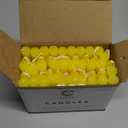 Candle Charisma 50 Yellow Spell Candles - 4" Unscented Paraffin Chime Candles, Smokeless & Dripless, Colored Candles, Long Burn Time 1/2 Inch Taper Candles for Rituals, Witchcraft and Parties
