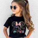 Magical Kingdom Castle for Little Girls Funny Graphic Vacation Trip Short Sleeve Tee (Black)