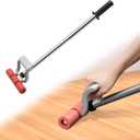 Floor and Wall Roller for Vinyl Flooring,Heavy Duty Adjustable Rollers with Extendable 17" to 27" Handle Rubber Nylon Wheels for Linoleum, Carpet, LVP, Veneer and Wall Covering