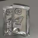 2 x Compatible for iPhone 16 Pro Max Case with Camera Lens Protector, Luxury Electroplated Cute Glitter Butterfly Quicksand Women Girls Phone Cover for iPhone 16 ProMax (Silver Butterfly)