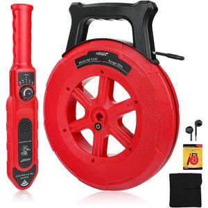 Pipe Locator Underground Pipe Blockage Detector Locators Water Pipe Wall Scanner,Water Pipe Locator Pipeline Underground Diagnostic,Blocking Clogging Scanner for Concrete PVC Water Pipes 100ft