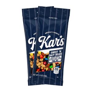 Kars Nuts Sweet N Salty Deluxe Trail Mix, 1.5 oz Grab & Go Bags, Individual Snack Packs (Pack of 18), Gluten-Free Trail Mix Snack BBD: 03/06/2027