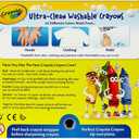 2 x Crayola Ultra Clean Washable Crayons, Built in Sharpener, 64 Count, Kids at Home Activities