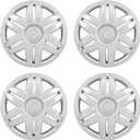 ECCPP Silver 13" Wheel Cover Corrosion-Free & Sturdy 4PCS OEM Replacement Full Heat & Impact Resistant Grade