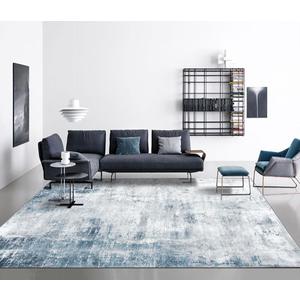 OMERAI Washable Rug 6'x9' Abstract Machine Washable Area Rugs for Living Room Ultra-Thin Non Slip Stain Resistant Modern Carpet for Bedroom Dining Room Office Kitchen (Blue)