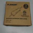 Flemoon [3 Pack] Outdoor Extension Cord Safety Cover with Waterproof Seal, Weatherproof Electrical Connection Box to Protect Outdoor Outlet, Plug, Socket, Christmas Holiday Decoration Light, Black