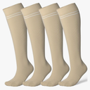 LEVSOX Viscose for Bamboo Compression Socks for Women&Men 20-30 mmHg Knee High Cute Support Socks for Nurses Pregnacy Travel, Size Large