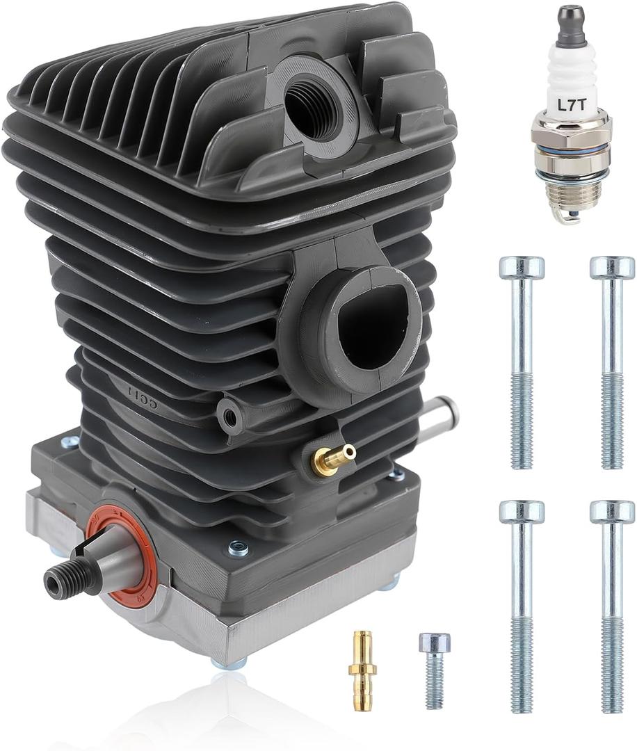 Carbhub 42.5mm Cylinder Assembly for STIHL 023 025 MS230 MS250 Chainsaw with Spark Plug Replacement Crankcase Connector