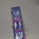 BrightWorks Sonic Battery Powered Toothbrush (2-Pack) (Blue/Purple) Soft Multi-Level Bristles for Whole Mouth, Vibrating Bristles Deep Clean, with Whitening Pads and Tongue Cleaner.