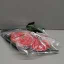 Rikyo 2- Bouquet Artificial Poinsettia Flowers 19 inch Silk Bushes Christmas Flowers Ornaments 7 Stem Heads Velvet Poinsettia Floral with Stem Leaf for Party Home Holiday Decor (Red)