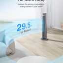 PELONIS 40-inch Bladeless Tower Fan for Bedroom, Standing Fan with Remote Control, 26ft/s, 90 Oscillation, 3 Speed Settings, 27 dB, 3 Modes, 15-Hour Timer, LED Display, Fan that Blows Cold Air, Black