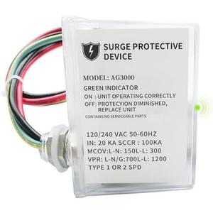 SafeHabor.B.D 120/240 VAC Universal HVAC Surge Protective Device - Comprehensive Surge Protection,Protector with TPMOV Technology for AG3000,Waterproof Enclosure,Lightning Protection