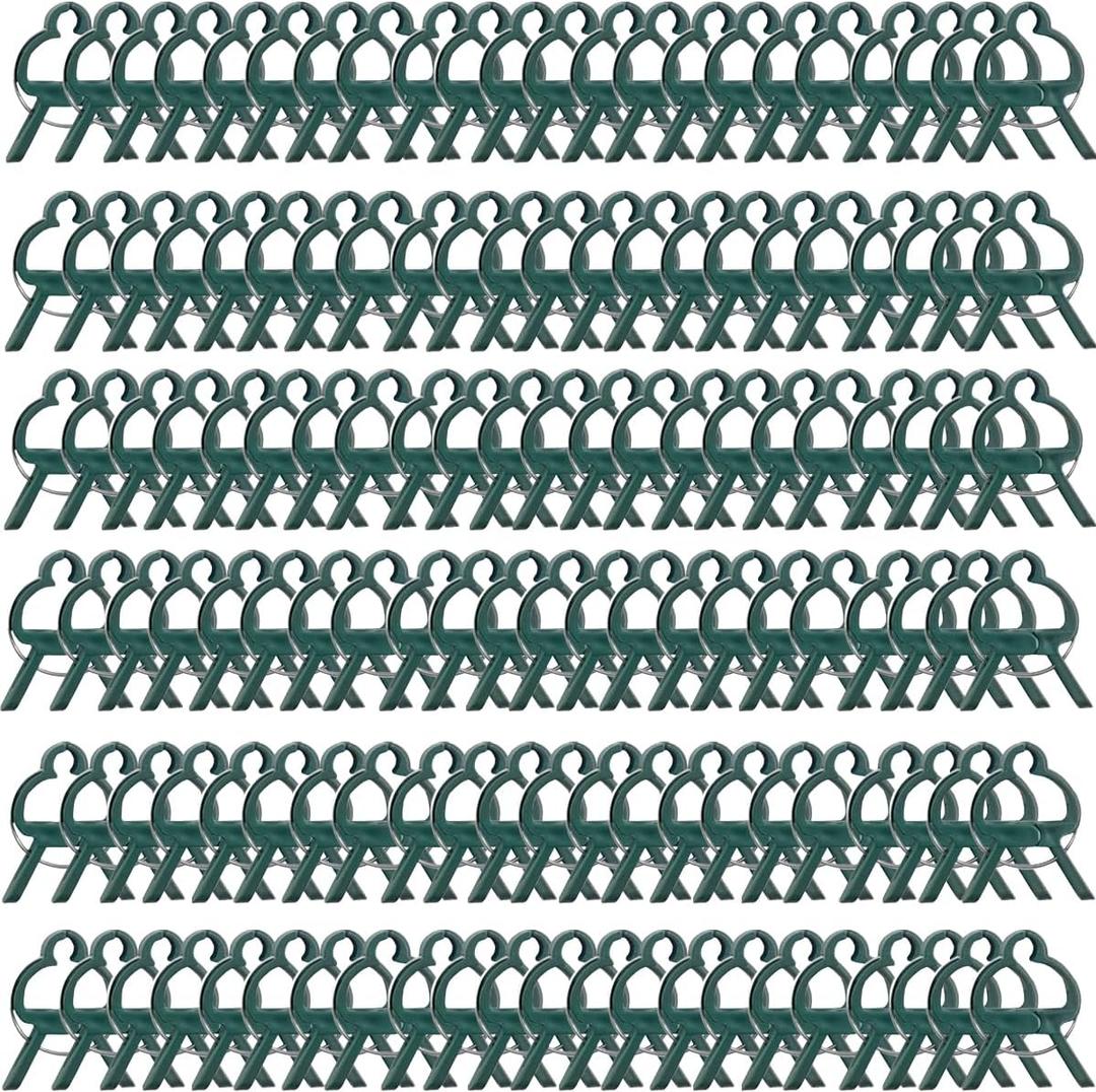 GXXMEI 100PCS Plant Clips Garden Clips for Tomato Cage, Tomatoes Clips Plant Support Clips for Bamboo Stakes, Climbing Plants, Vines, Gentle Plant & Flower Trellis Clips for Plant Stalks, Stems