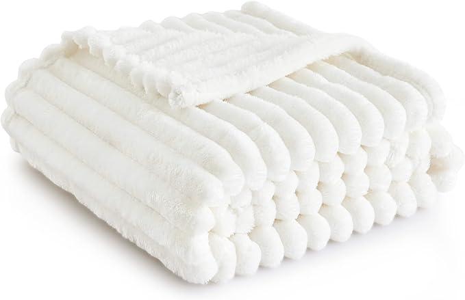BEDSURE white Blanket 60×50inch
