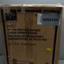 Medline Durable Folding Steel Transport Wheelchair with Swing-Away Footrests, 19-Inch Seat Width, Black Frame, Black Upholstery