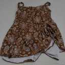 Eomenie One Piece Swimdress Swimsuits for Women Tummy Control Swim Dresses Skirt Bathing Suit, Brown Floral Printed, Size L