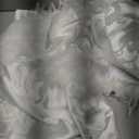 OYOANGLE Women's 2 Piece Pajama Set Satin Contrast Mesh Feather Trim Silk Long Sleeve Belted Top and Pants Lounge Sets White Large