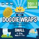 Bodhi Dog Disposable Male Dog Diapers - Super Absorbent, Leak-Proof Pee Wraps - Adjustable Fit, Comfortable Design, Advanced Moisture Control, and Wetness Indicator - Small (20 Count)
