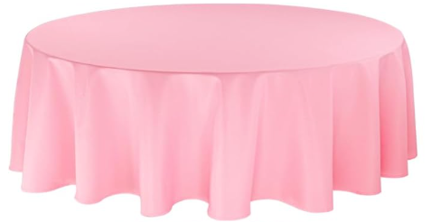 Premium Round Tablecloth 78 Inch Pink Round Table Covers Bulk Washable Polyester Fabric Round Table Clothes for Wedding Party Reception Banquet Buffet Restaurant, Size 36x78"