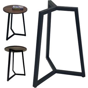 Metal Round End Table Legs,28 Inch Black Coffee Table Base Only,Iron Dining Furniture Legs