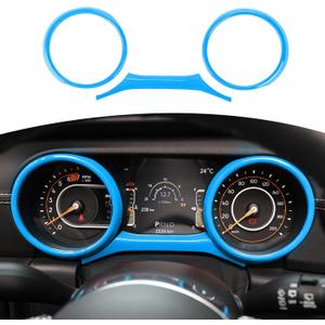 RT-TCZ for Jeep JL Dashboard Instrument Panel Gauges Trim Ring Cover for Jeep Wrangler JL JLU Gladiator JT 2018-2023 Light Blue Interior Accessories 3pcs