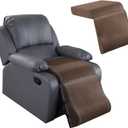 HOMBYS Foam Recliner Cushion with Leg Pillow for Elderly Large Square Seat Cushion Wave Shape Footrest Extender for Armchairs Couch, Thick & Supportive, Non-Slip Design (Coffee)