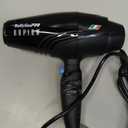 BaBylissPRO Nano Titanium Italian Rapido Hair Dryer - Professional, Lightweight 2000 Watt Blow Dryer (Black)