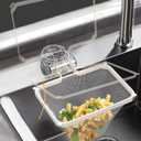 Sink Drain Strainer Basket for Food Waste, Suction Type Kitchen Food Catcher Filter White