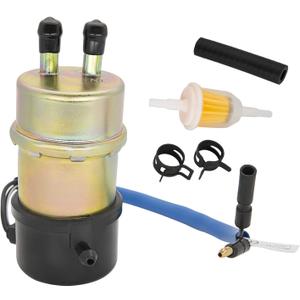 49040-1055 Electric Fuel Pump 12V, Replaces for Kawasaki Mule 3010/3000/3020/2500/2510/2520/1000 (8mm In/Outlet)