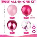 2 x 80pcs Pink Balloons, 12 inch Birthday Balloons, Party Balloons, Birthday Decorations, Helium Balloons for Bridal Shower Wedding Party Decorations