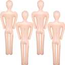 4 Pack 60 Inch Inflatable Body Mannequin DIY Halloween Fake Scary Body Decorations Blow up Dead Body Cosplay Prop for Halloween Yard Patio House Decor