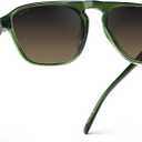 WearMe Pro Polarized Modern Aviator One-Bridge Square Mens Sunglasses