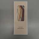 Nightingale Reusable Silicone Straws - Bendy Drinking Straw with Cleaning Brush - Collapsible and Bendable Travel Straw for Kids - Dishwasher Safe, Food-Safe - Set of 6 (Oak Multi)