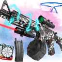 Gel Ball Blaster Automatic with 20,000 Rounds, Electric Gel Splat Toy with Drum& Mag and Goggles (Blkm4)