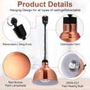 Nuanchu 2 Pack Hanging Food Heat Lamp Retractable with 250w Heat Lamp Bulb