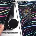 Benvo Extended Mouse Pad with Stitched Edges Extra Large Gaming Mousepads with Non-Slip Rubber Base and Micro-Weave Cloth Desk Mat for Gamer Office Home(35.4x15.7 inch, Colorful Star Line)